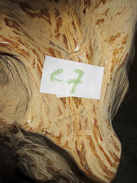 Versteend hout - Lichtbruin - Versteend hout - 50x60x40 cm - Afbeelding 3