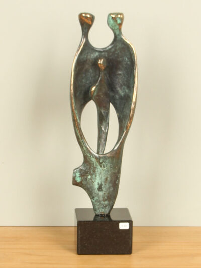 Beeld voor binnen – Brons – Gezin – 31x9x7 cm