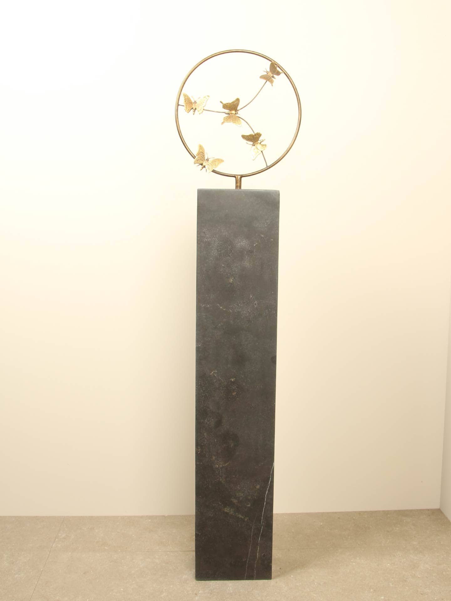 Beeld voor binnen of buiten - Brons - 5 Messing Vlinders - Afbeelding 11