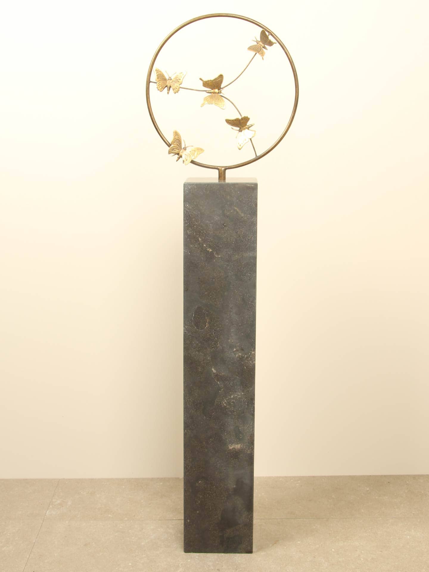 Beeld voor binnen of buiten - Brons - 5 Messing Vlinders - Afbeelding 14