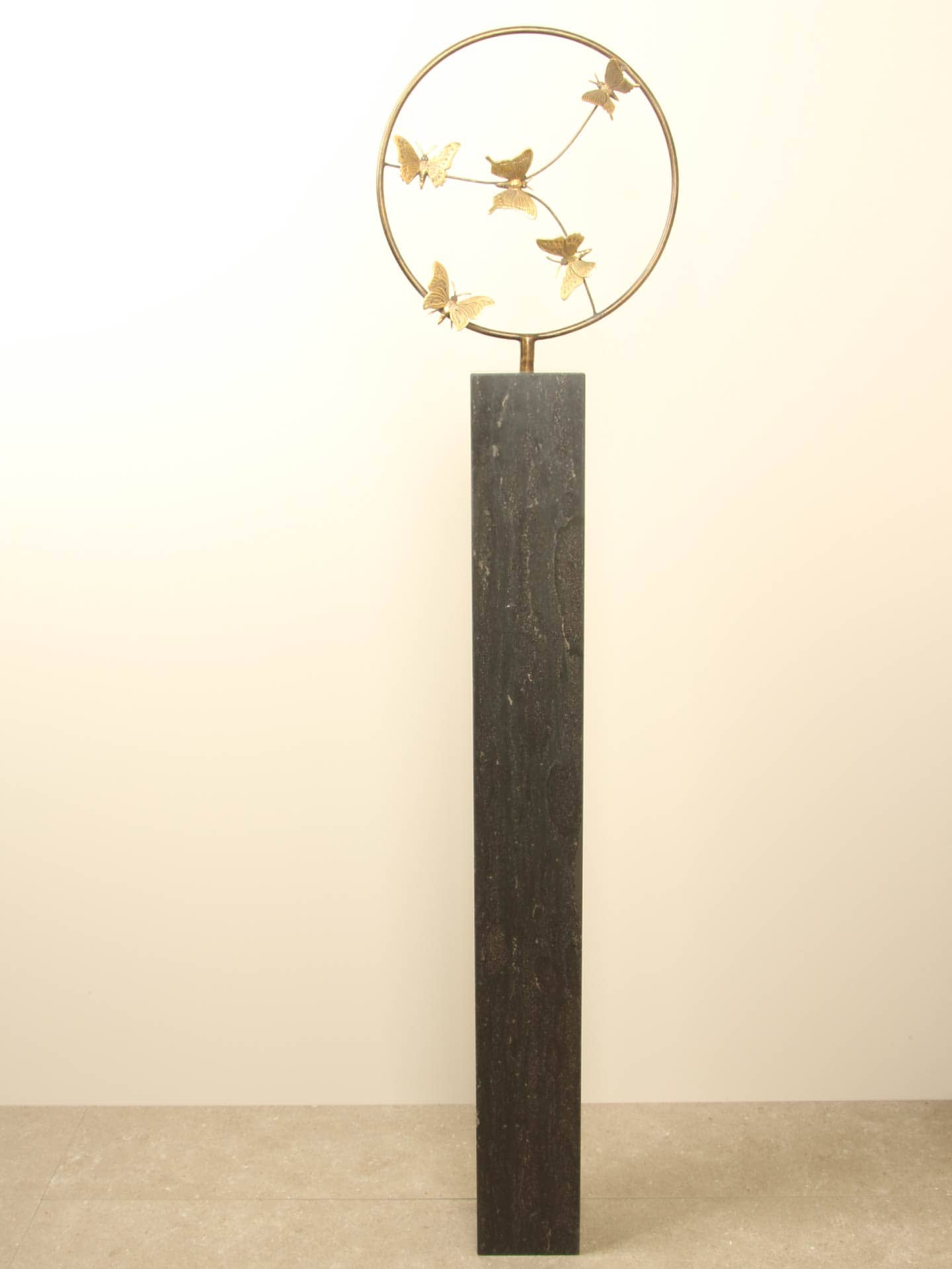 Beeld voor binnen of buiten - Brons - 5 Messing Vlinders - Afbeelding 16