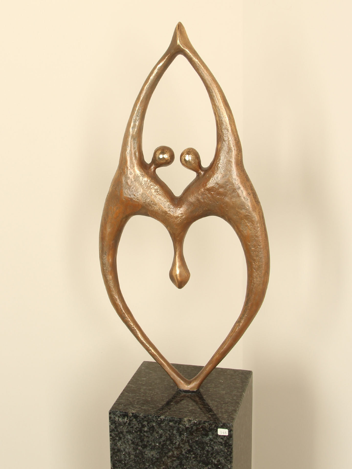 Beeld voor binnen of buiten - Brons - In Harmonie - 45x21x15 cm - Afbeelding 2
