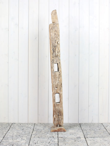 Houtsculptuur - Bruin - Teakhout - Houtsculptuur 70-1 GJ - 150x12x12 cm