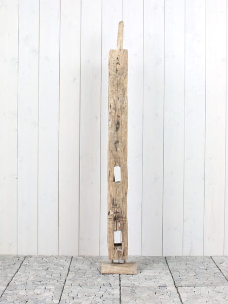Houtsculptuur - Bruin - Teakhout - Houtsculptuur 70-1 GJ - 150x12x12 cm - Afbeelding 2