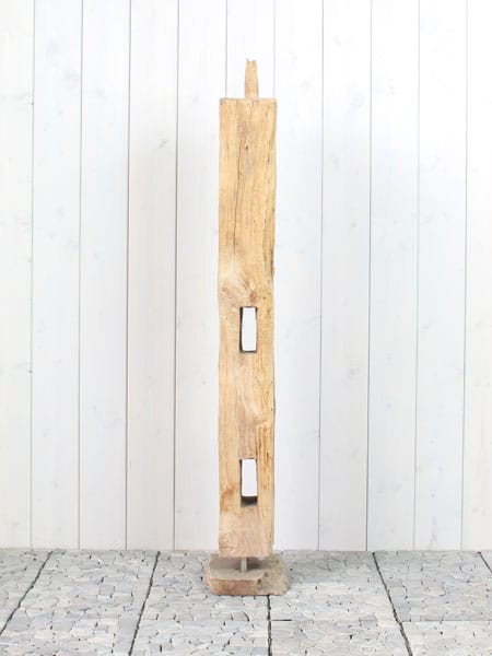 Houtsculptuur - Bruin - Teakhout - Houtsculptuur 72-1 GJ - 135x14x14 cm - Afbeelding 4