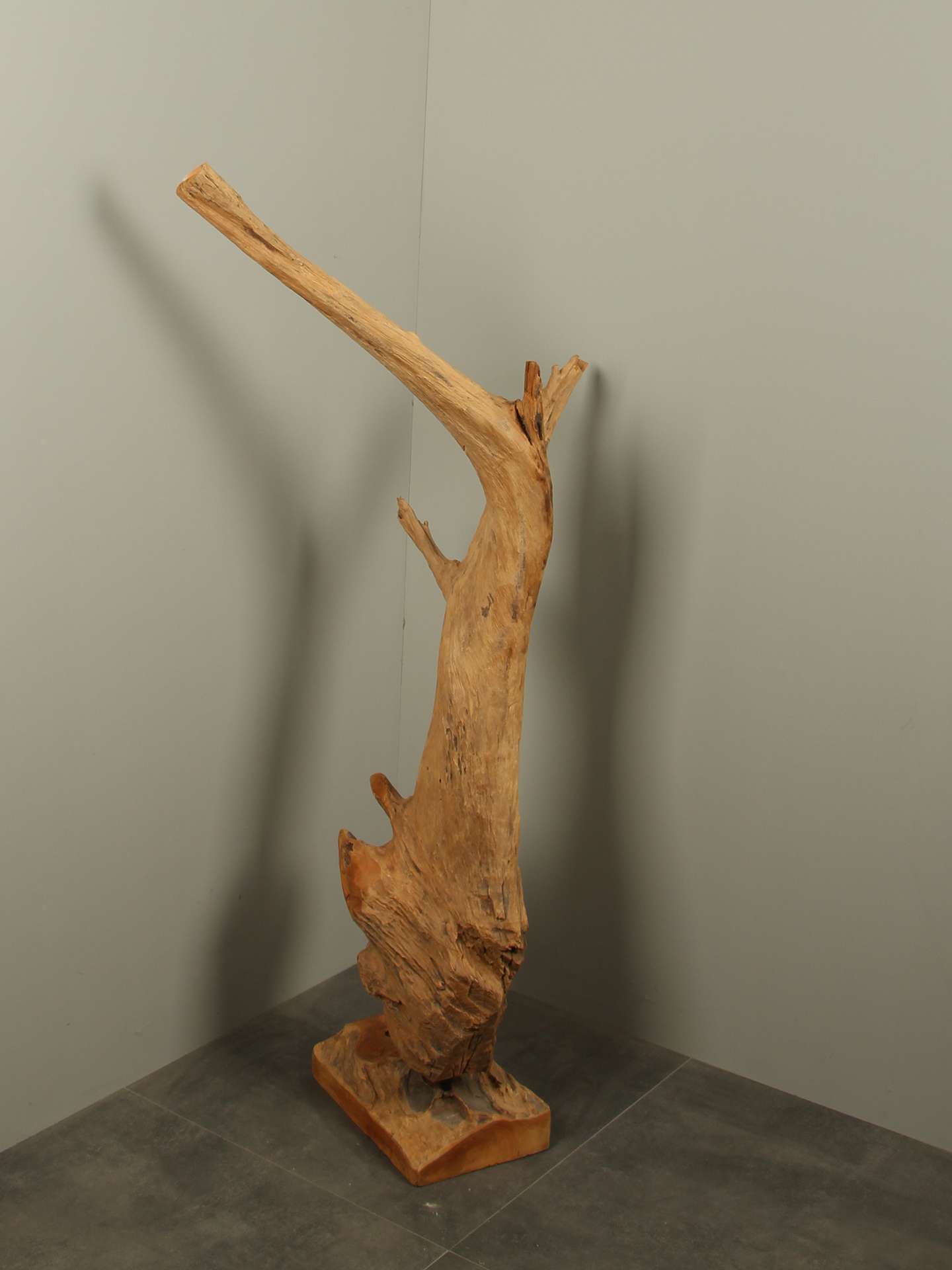 Houtsculptuur - Lichtbruin - Teakhout - houtsculptuur YA/EH-151 - 125x40x63 cm