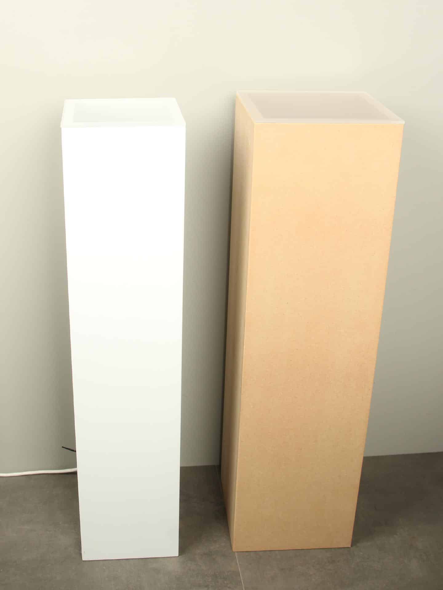 Sokkel / Zuil met LED - Bruin - MDF - 80x25x25 cm - Afbeelding 5