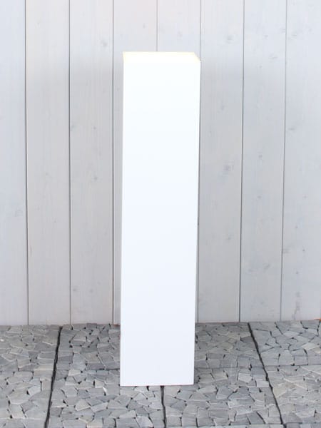 Sokkel / Zuil met LED - Wit - MDF - 110x20x20 cm