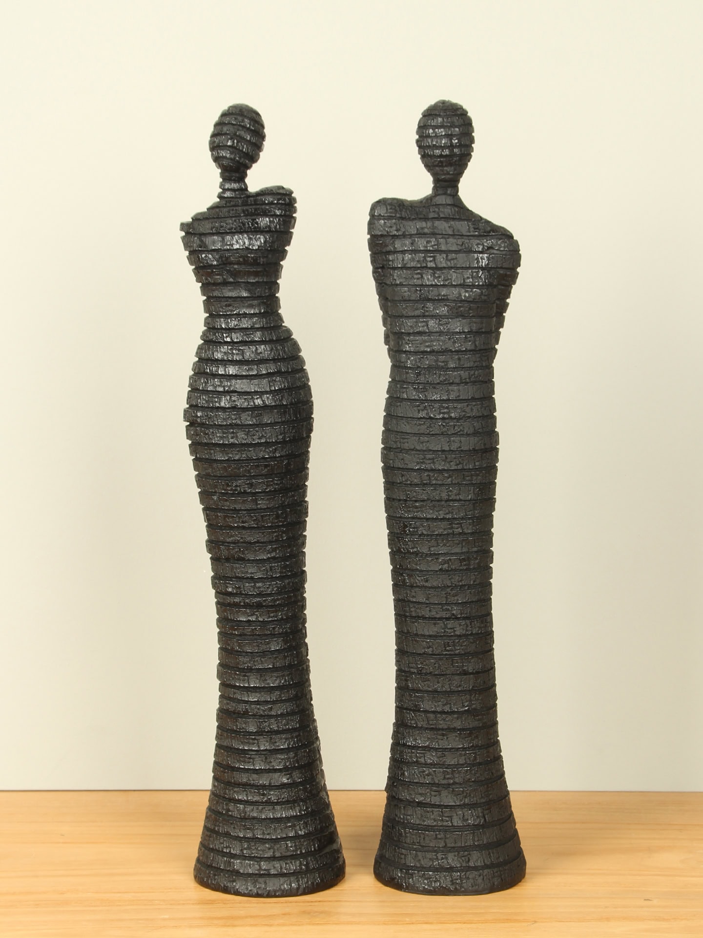 Beeld voor binnen - Zwart - Kunsthars - Man en vrouw - 49x10x10 cm - Afbeelding 5