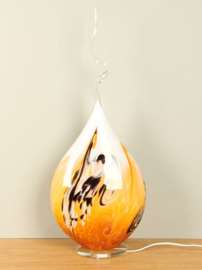 Glaslamp – Geel – Glas – Arno France, spiraal – 70x30x14 cm