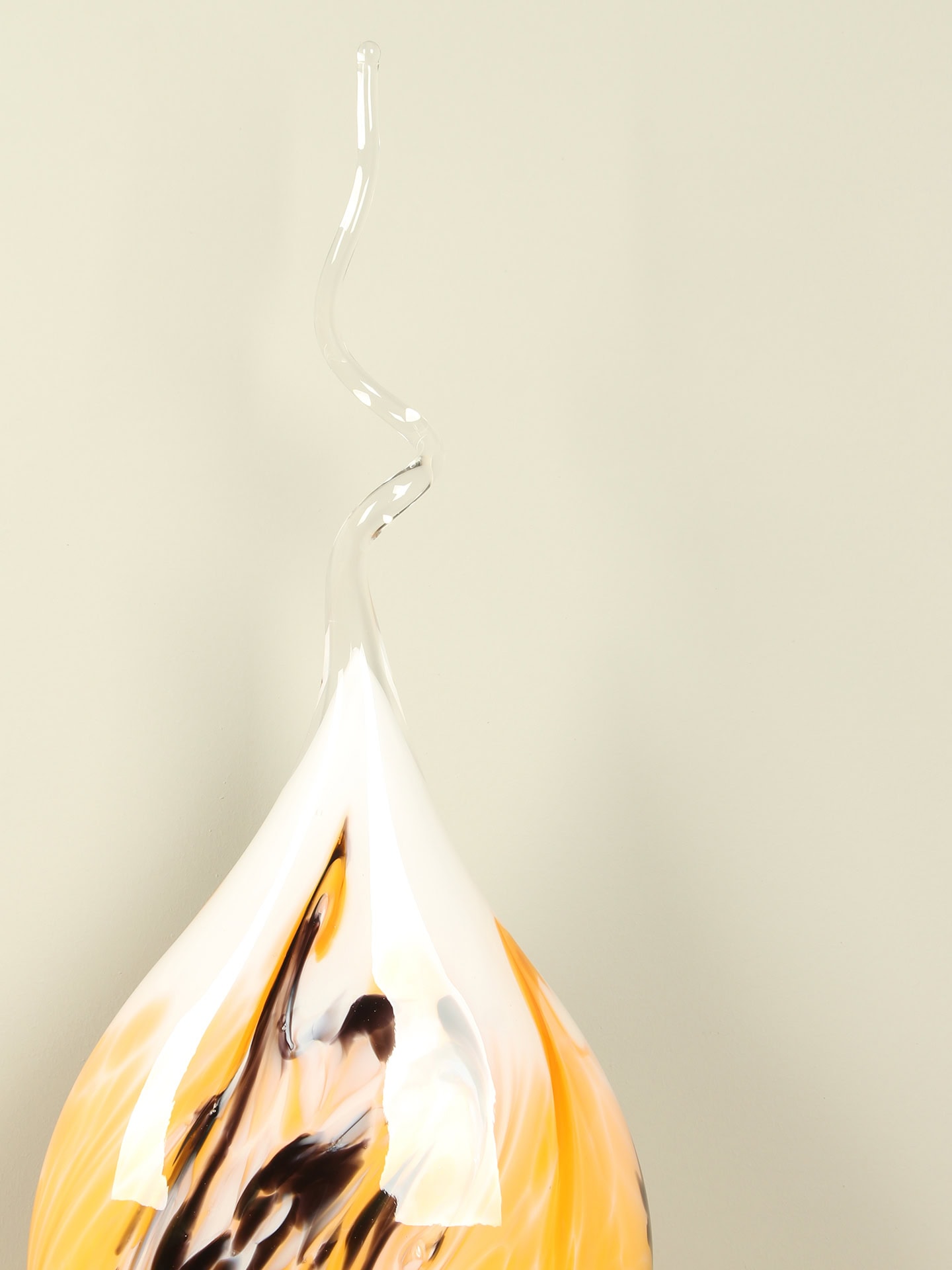 Glaslamp - Geel - Glas - Arno France, spiraal - 70x30x14 cm - Afbeelding 3