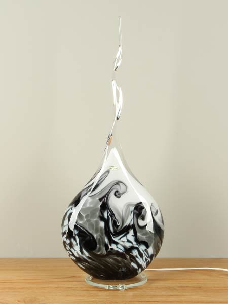 Glaslamp - Grijs - Glas - Arno France, spiraal - 66x22x11 cm