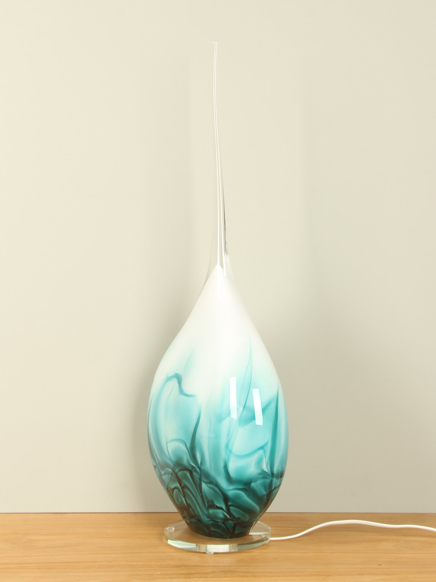Glaslamp - Groen - Glas - Arno France, rechte punt - 70x30x14 cm - Afbeelding 2