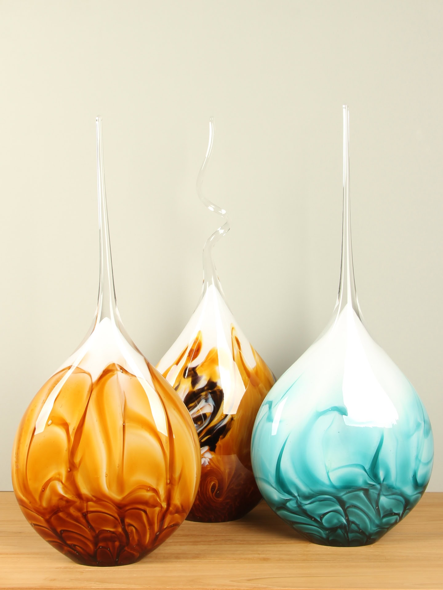 Glaslamp - Groen - Glas - Arno France, spiraal - 70x30x14 cm - Afbeelding 6
