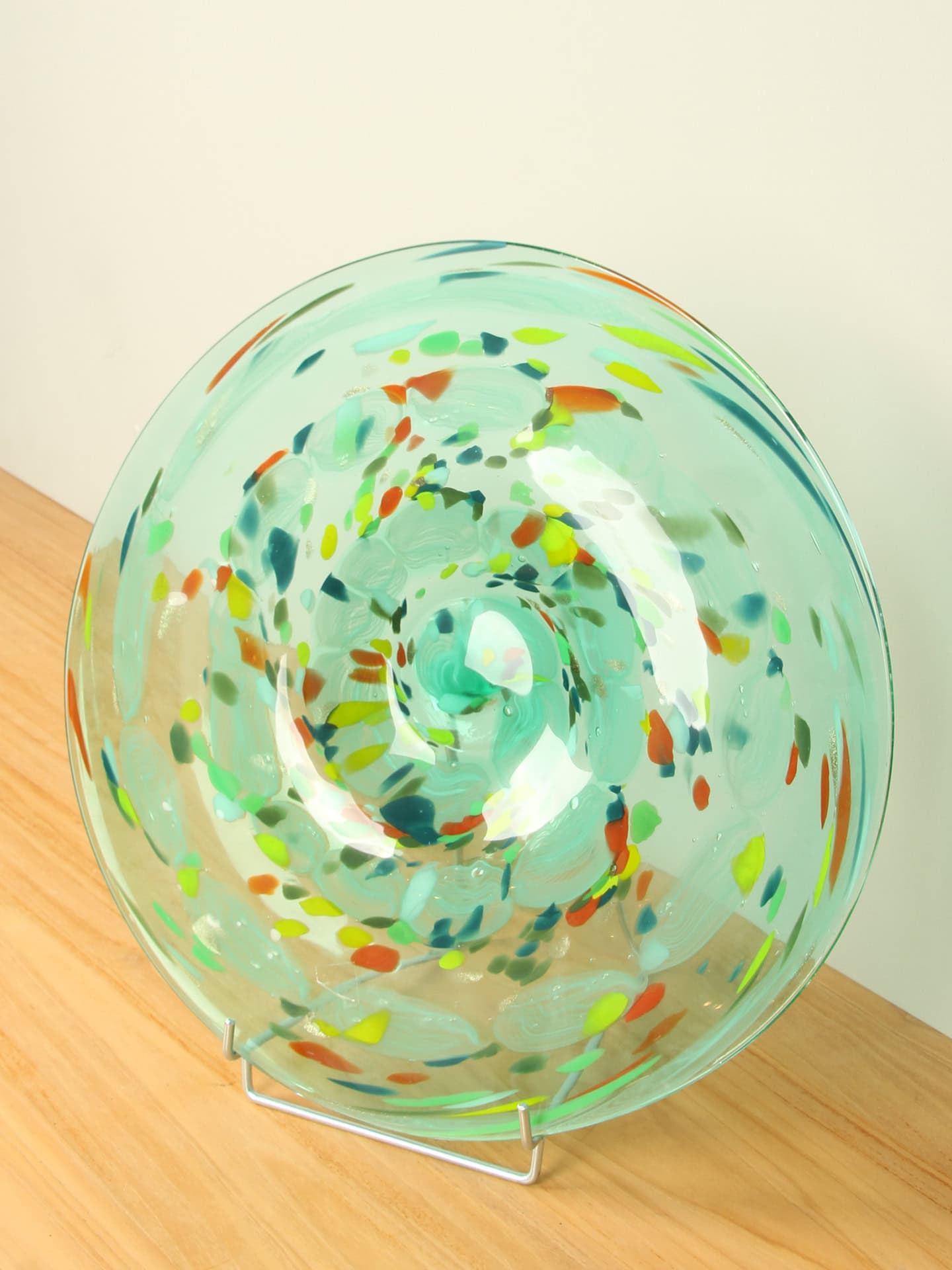 Schaal - Multicolor - Glas - Schaal groen - 6x40x40 cm - Afbeelding 3