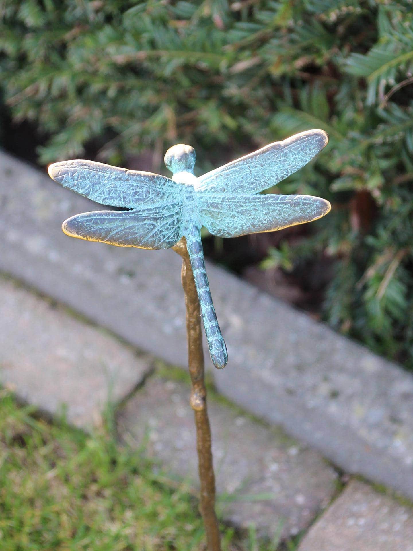 Tuinprikker - Brons - Libelle - 69x12x10 cm - Afbeelding 2