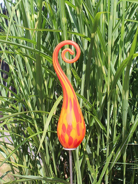 Tuinprikker - Rood - Glas - Boog mini rood 107-M