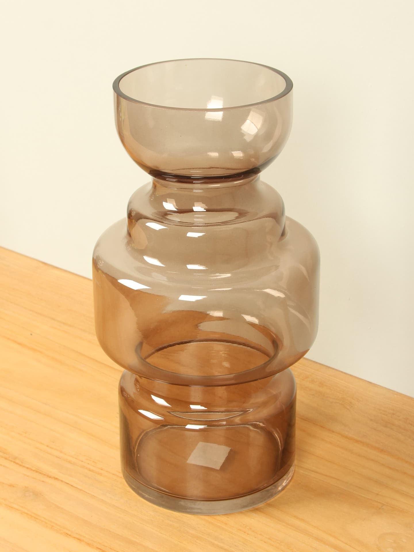 Vaas - Bruin - Glas - Chazia laag - Afbeelding 2
