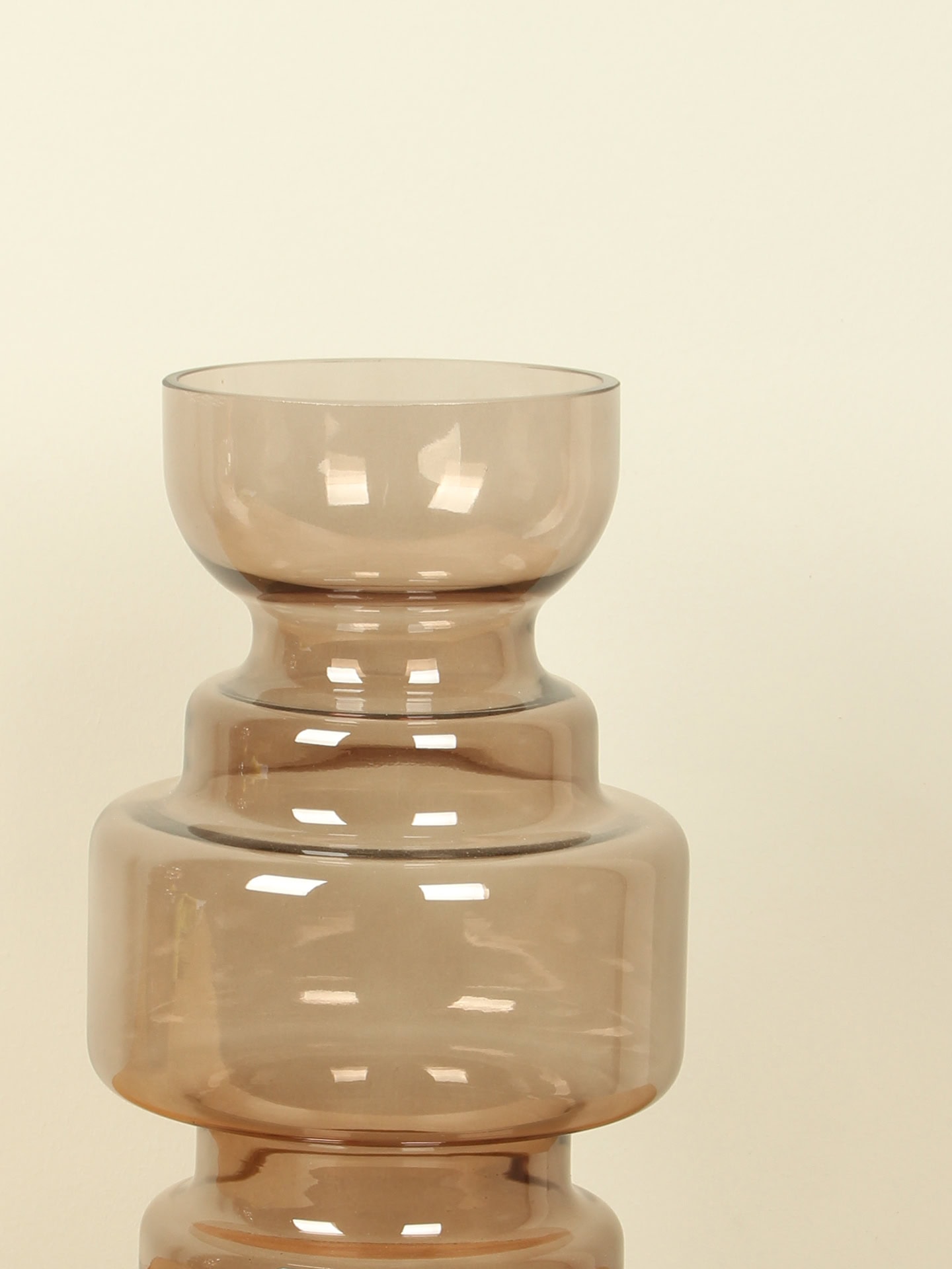 Vaas - Bruin - Glas - Chazia laag - Afbeelding 3