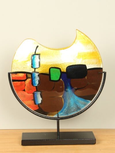 Vaas – Multicolor – Glas – Murano – 37x32x6 cm