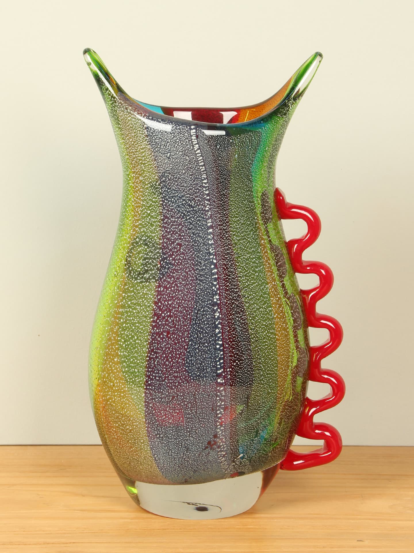 Vaas - Multicolor - Glas - Vaas gezicht - 33x18x11 cm - Het huis van