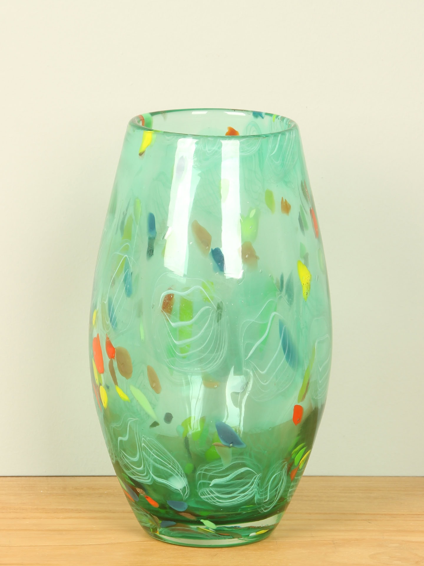 Vaas - Multicolor - Glas - Vaas groen - 23x13x13 cm