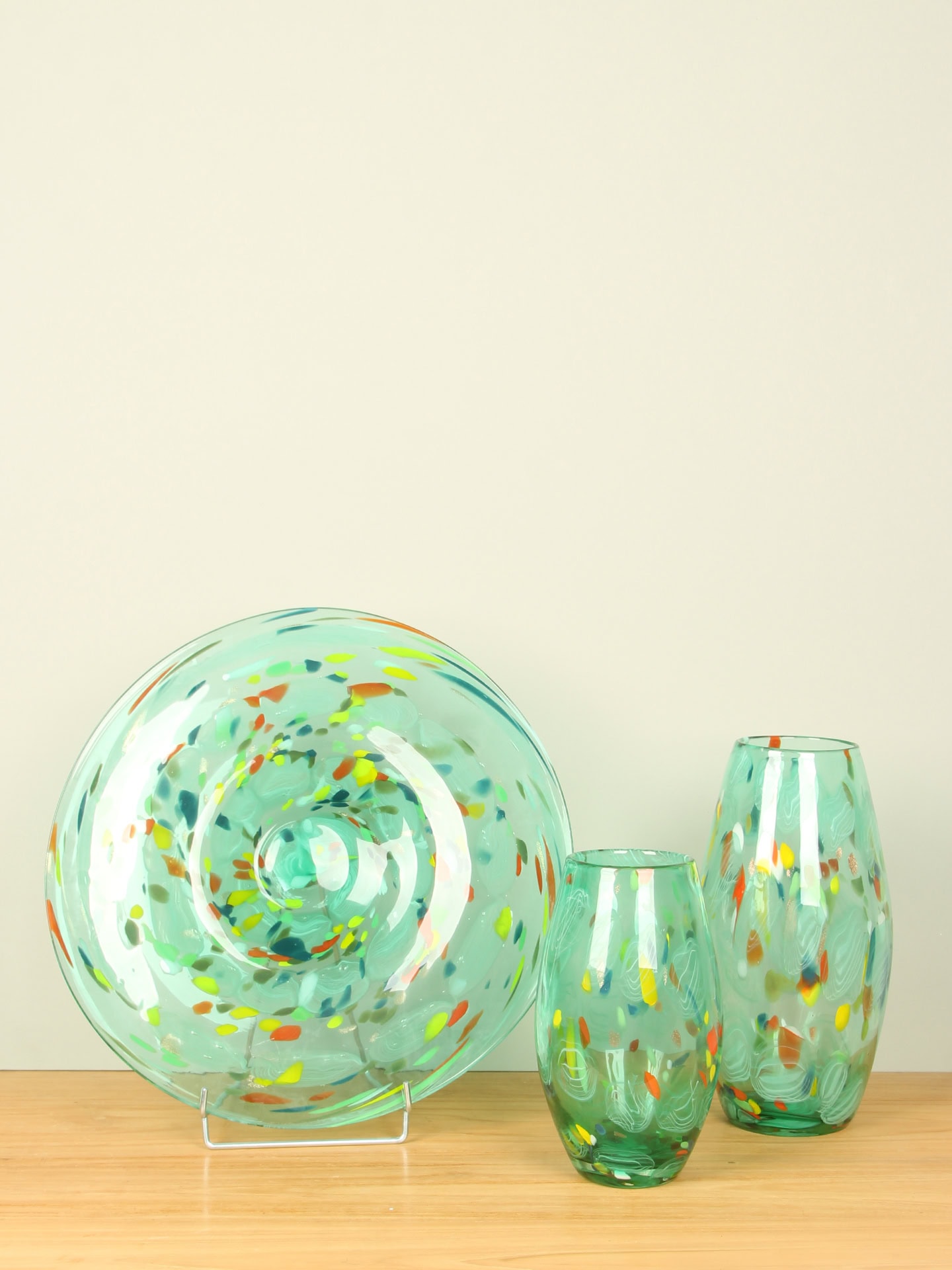 Vaas - Multicolor - Glas - Vaas groen - 23x13x13 cm - Afbeelding 6