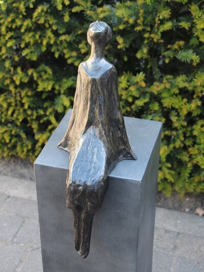 Beeld voor binnen of buiten – Brons – Sterrenkijker – 50x18x16 cm