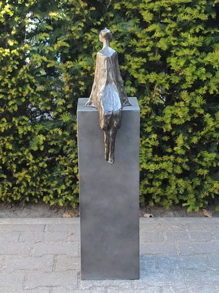 Beeld voor binnen of buiten - Brons - Sterrenkijker - 50x18x16 cm - Afbeelding 2