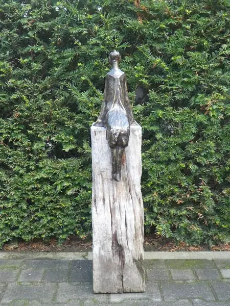 Beeld voor binnen of buiten - Brons - Sterrenkijker - 50x18x16 cm - Afbeelding 3