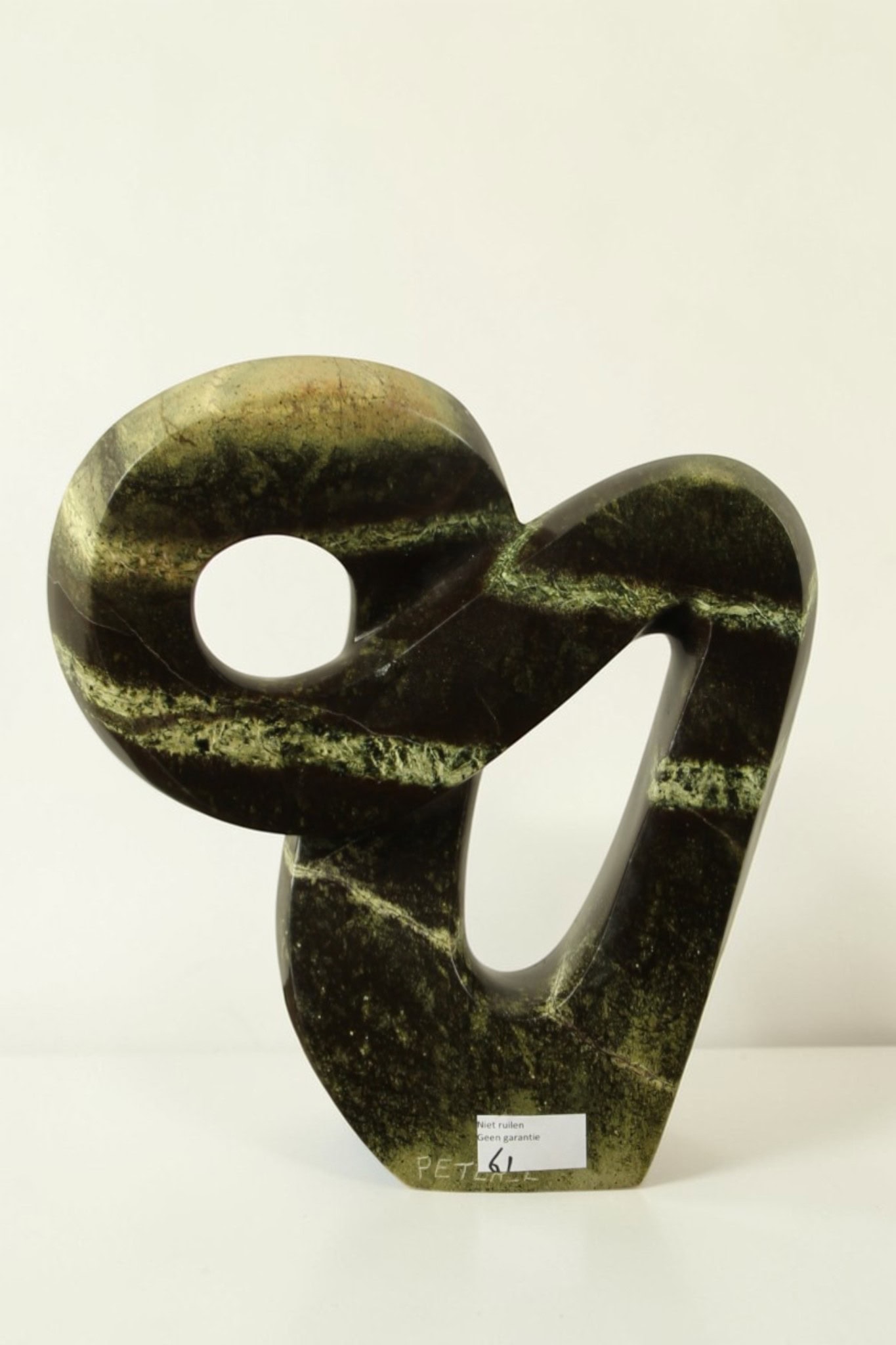 Tuinbeeld - Cheetah jade - Groen - Natuursteen - Optimistic - 29x27x9 cm - Afbeelding 3