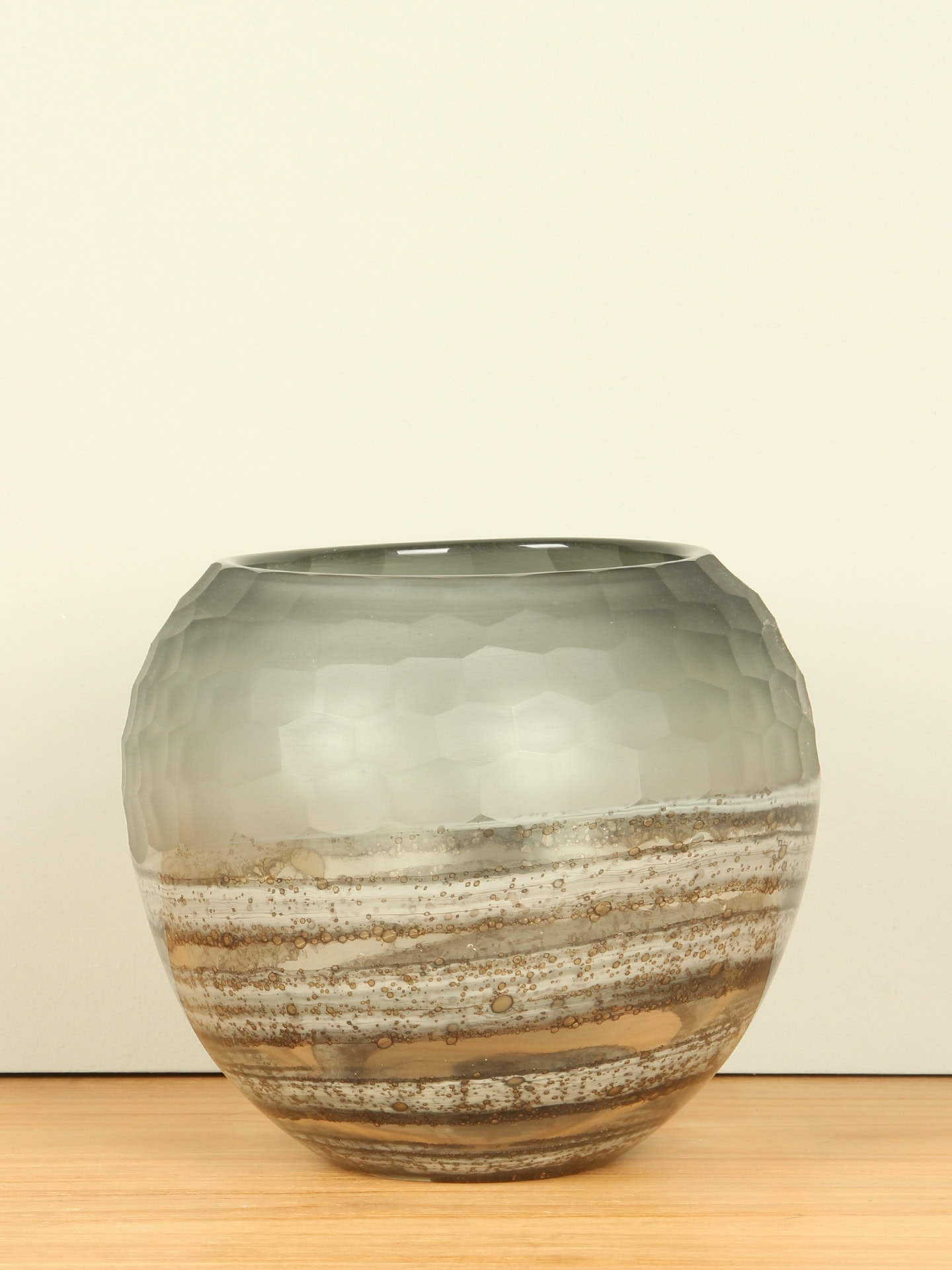 Vaas - Bronskleurig - Glas - Glasvaas - 20x22x22 cm