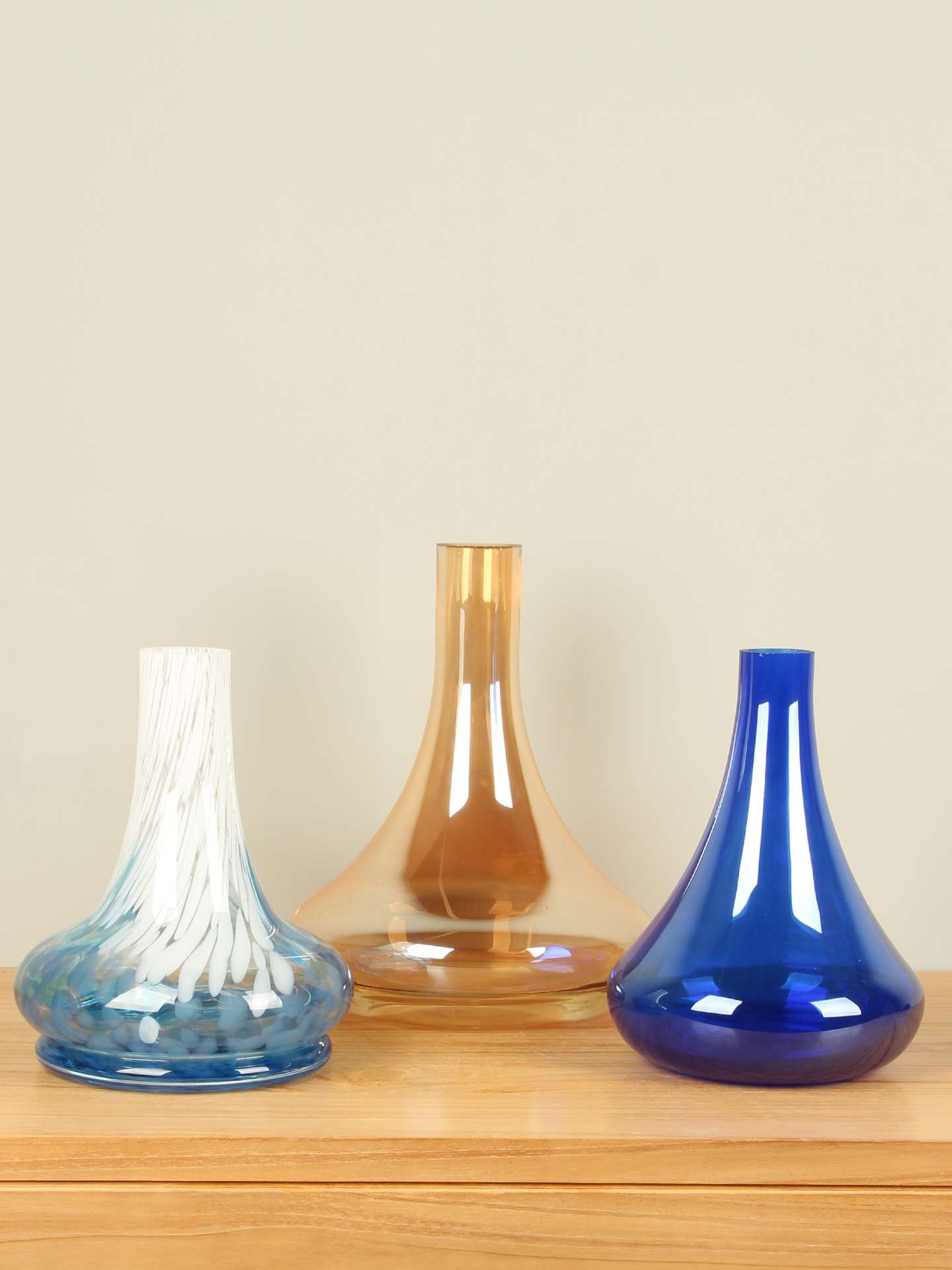 Vaas - Kobaltblauw - Glas - Flesvaas kobalt, 28 cm - Afbeelding 2