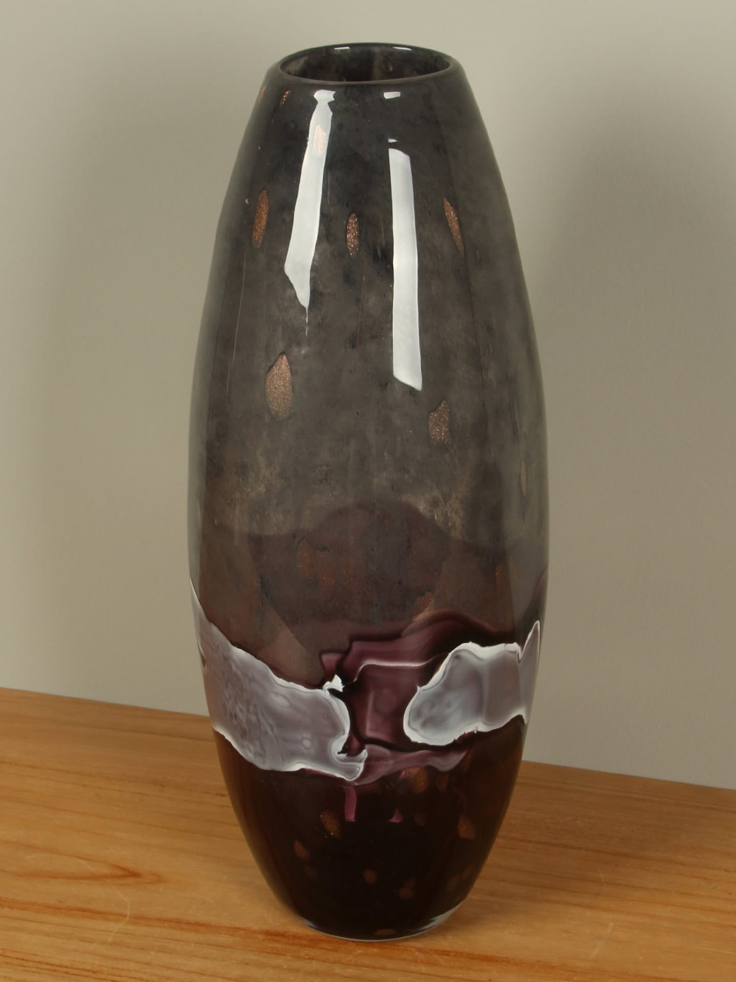 Vaas - Lila - Glas - Grijs/Lila 42 cm - Afbeelding 3