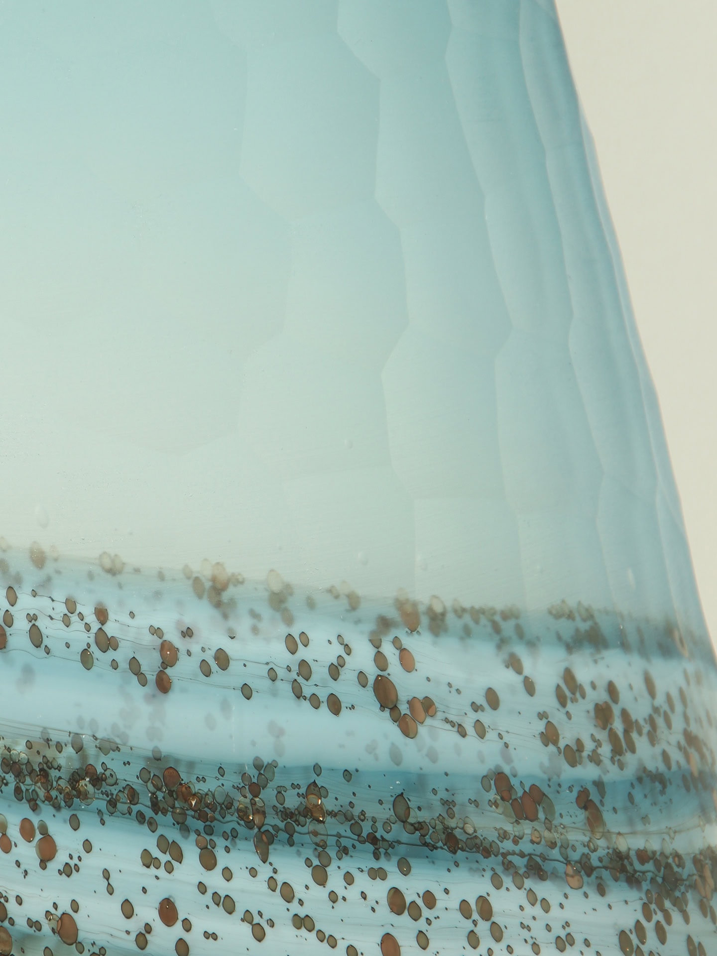 Vaas - Mat blauw - Glas - Glasvaas - 37x20x13 cm - Afbeelding 4