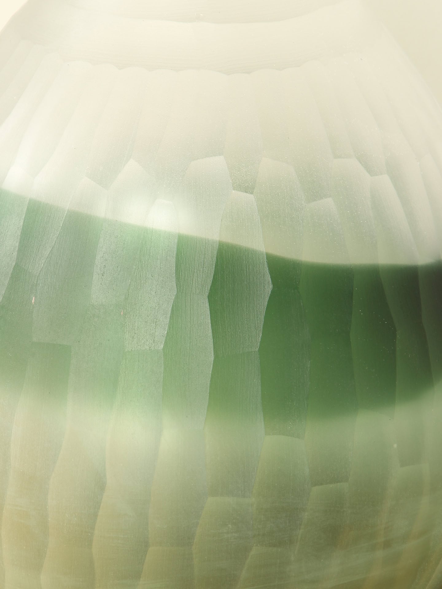 Vaas - Mat groen - Glas - Glasvaas - 26x20x20 cm - Afbeelding 4