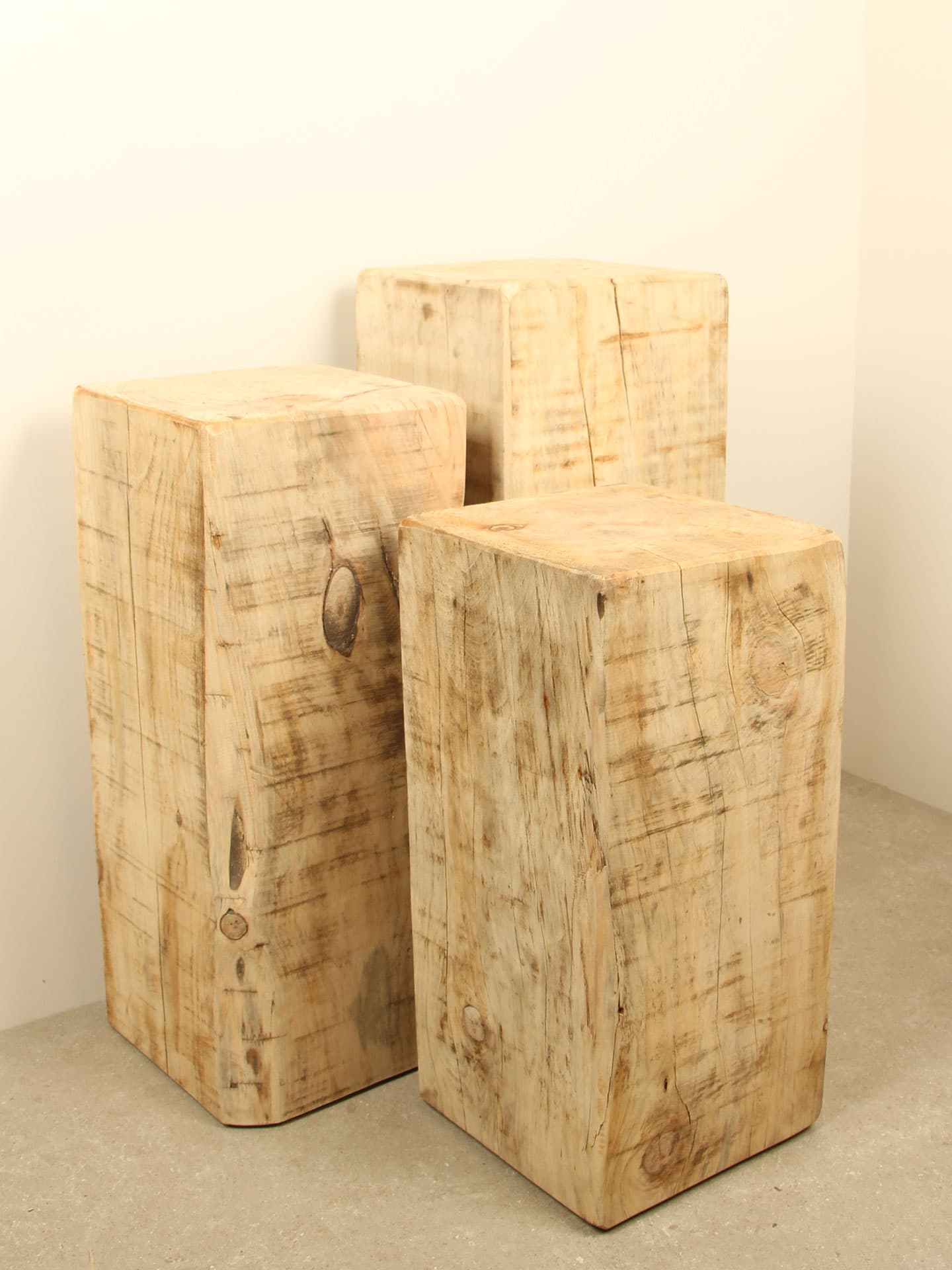 Sokkel / Zuil, Sokkel voor binnen - Bruin - Grenenhout - 80x30x30 cm - Afbeelding 4