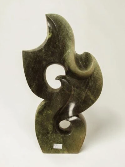 Tuinbeeld – Cheetah jade – Groen – Natuursteen – Bird – 62x36x11 cm