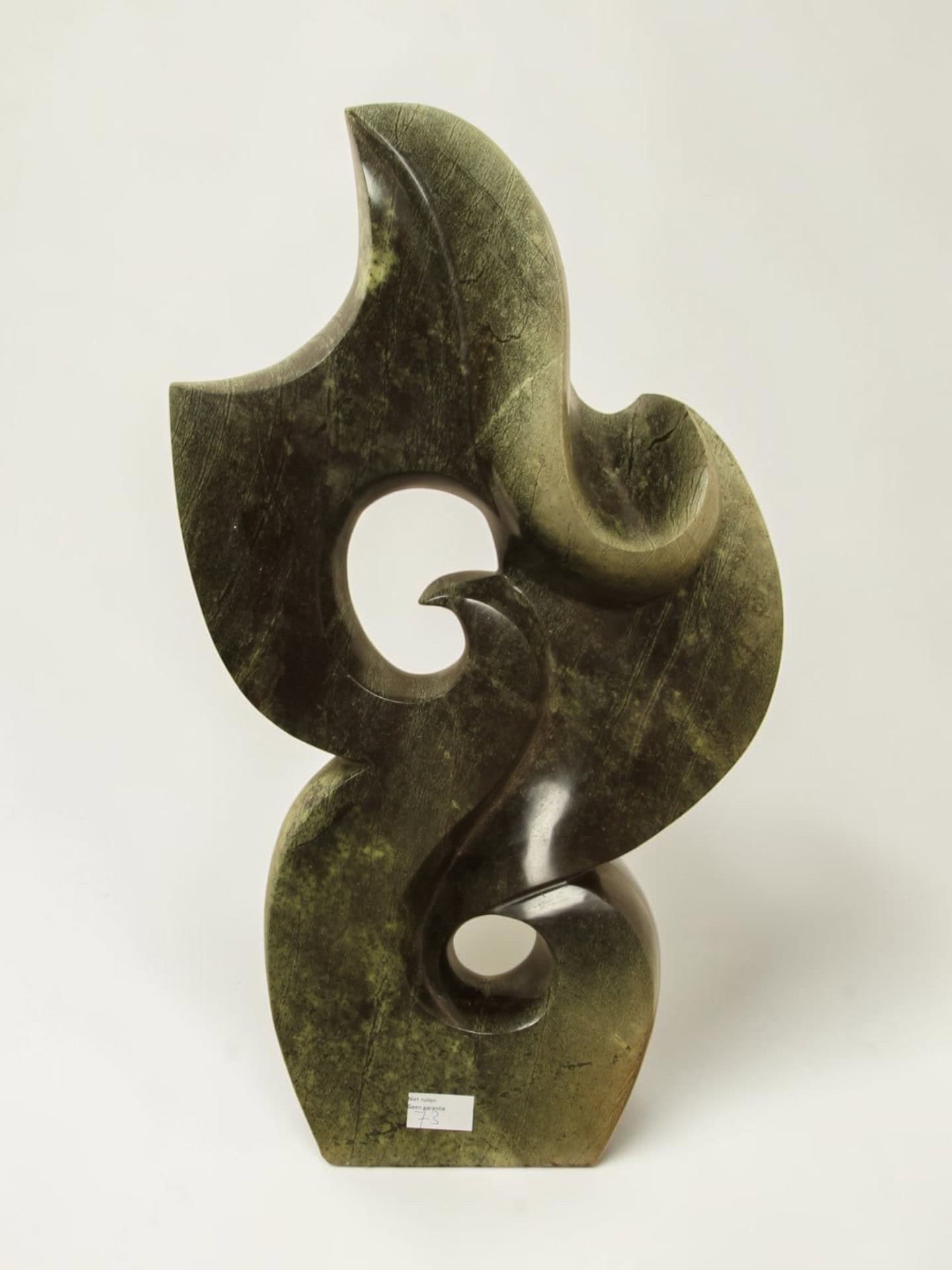 Tuinbeeld - Cheetah jade - Groen - Natuursteen - Bird - 62x36x11 cm