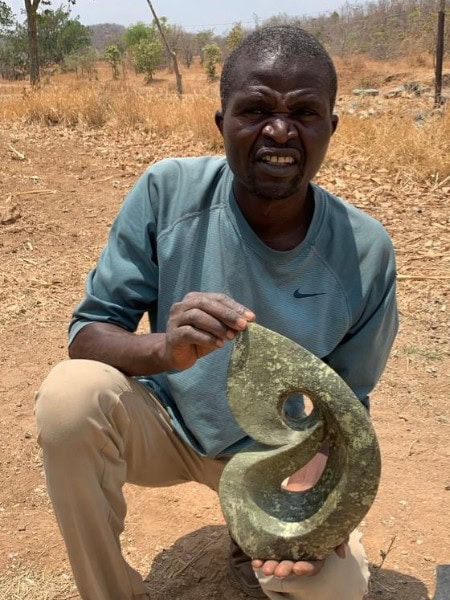 Tuinbeeld - Cheetah jade - Groen - Natuursteen - Jazz - 30x21x10 cm - Afbeelding 5