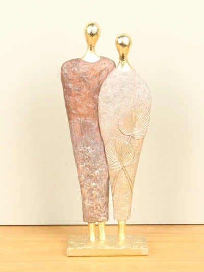 Beeld voor binnen – Bruin – Resin – Koppel smal – 30x11x5 cm