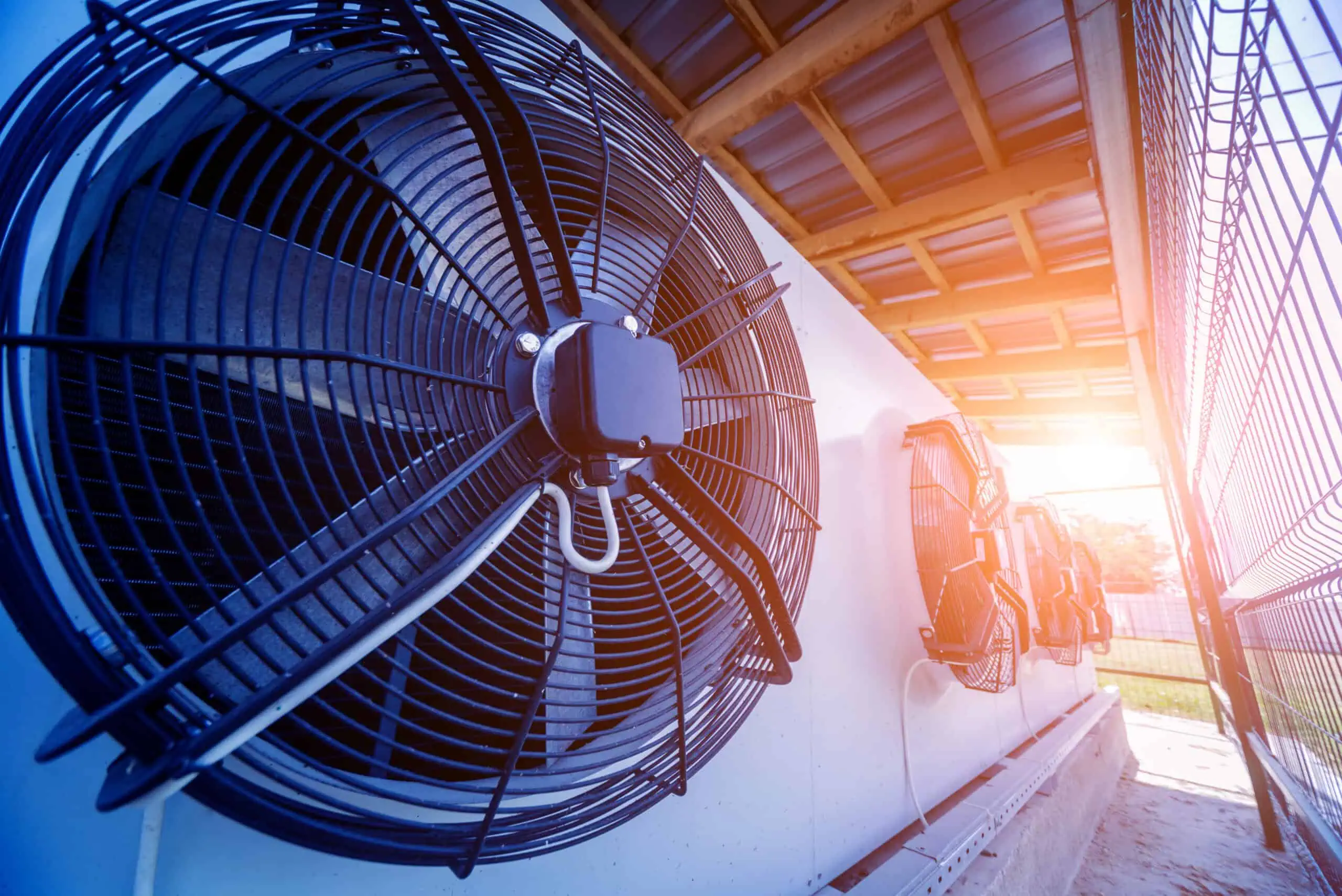 HVAC cooling units installed outside Halesowen building for efficient climate control.