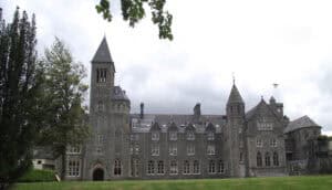 Castle in Scotland with historic architecture and scenic surroundings.
