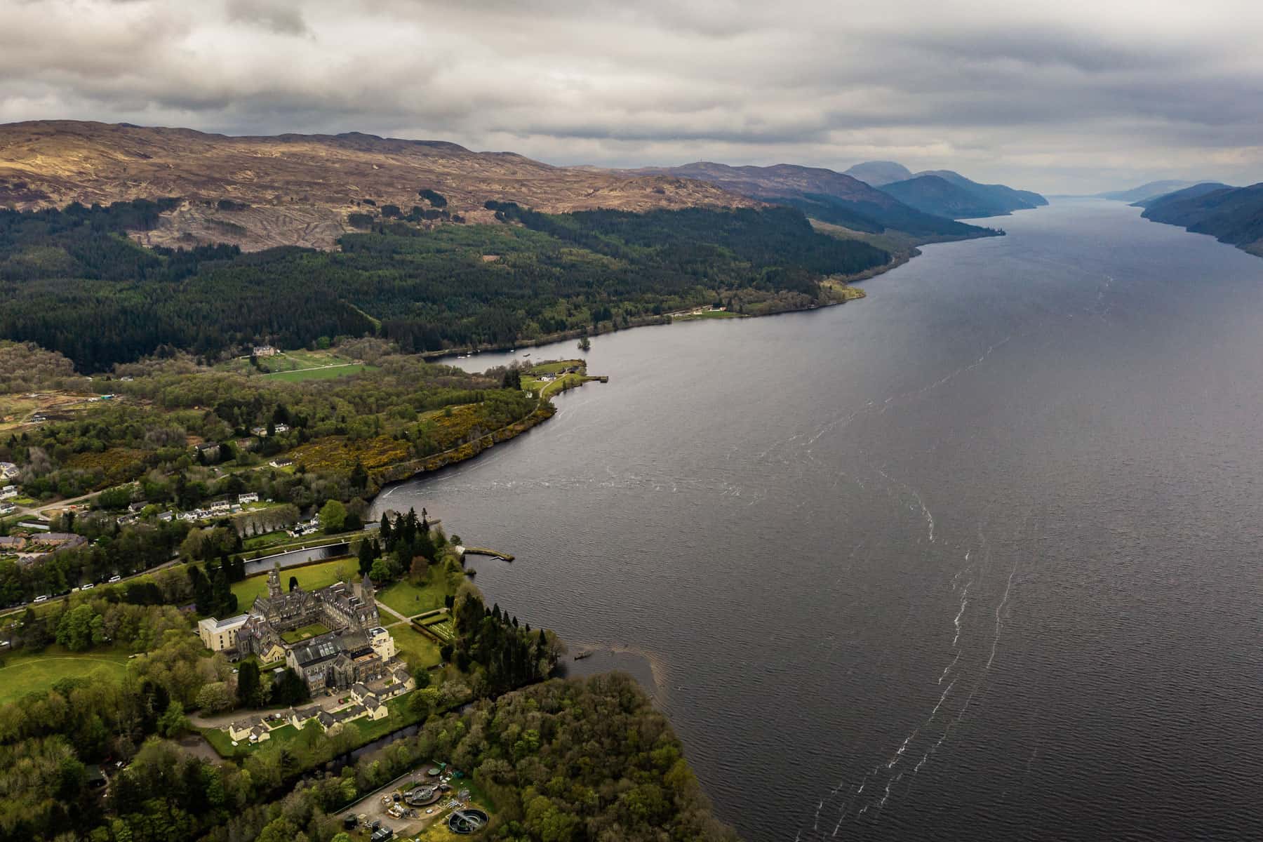 Scenic view of Loch Ness from Highland Club Scotland development.