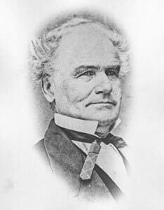 leviHam Steampunk portrait of an older man with white hair and Victorian attire showing history museum exhibit.