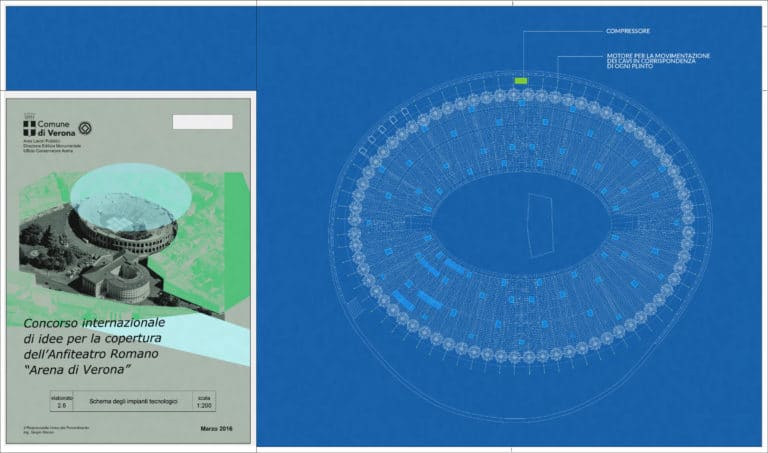 Architectural Plan Of Arena Di Verona For Innovative Roofing Project.