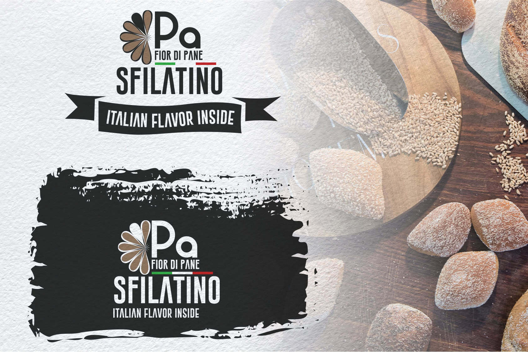 Fior di Pane Sfiltino Italian flavor bread with sesame and poppy seeds.