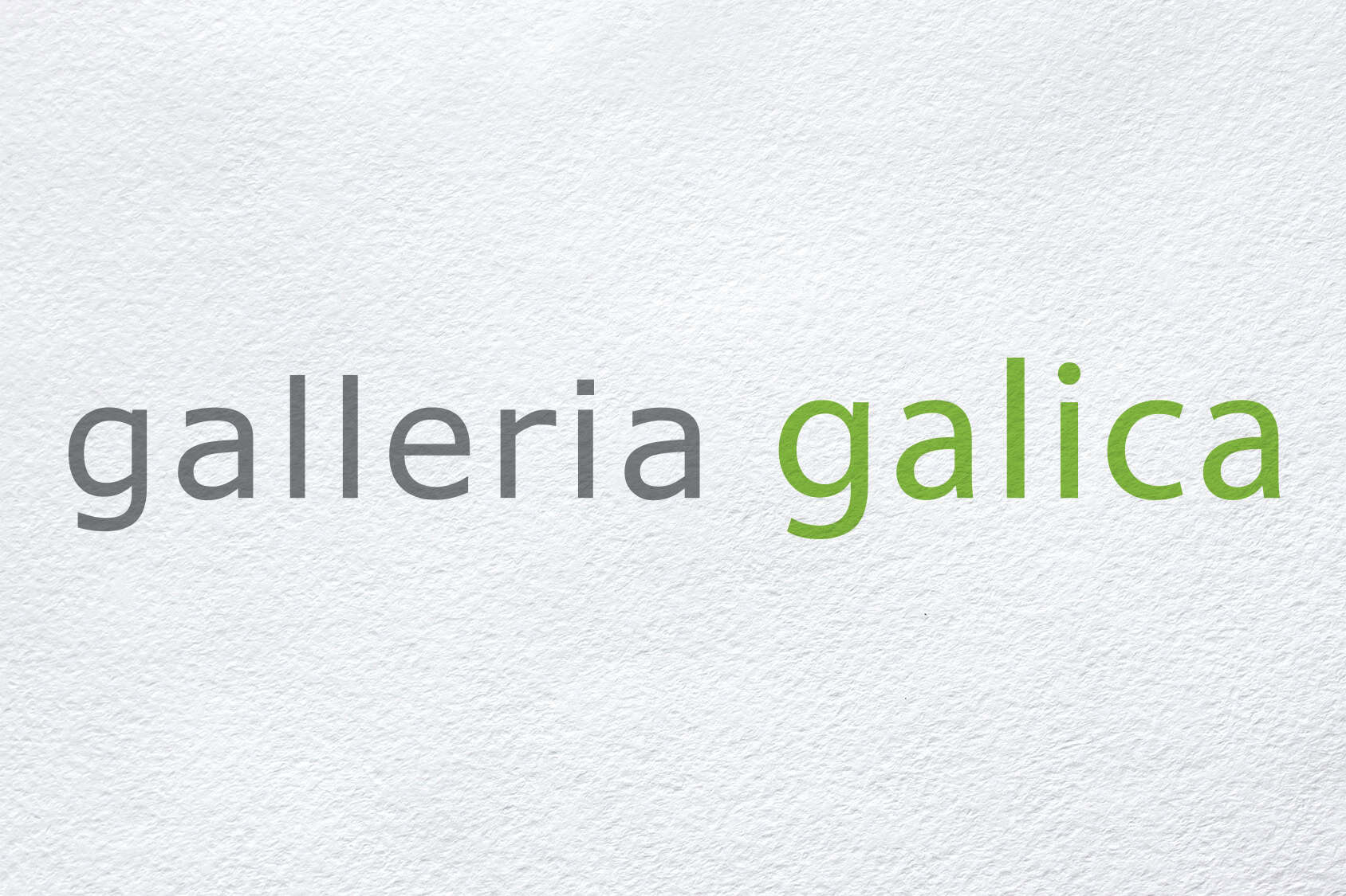 Galleria Galica logo with modern design and textured background.