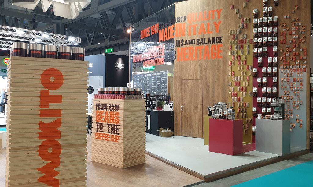 ArcHITects srl booth showcasing innovative design at Mokito Host 2019.