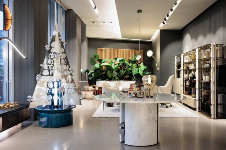 Modern Interior Design With Christmas Decorations At Architects Srl.
